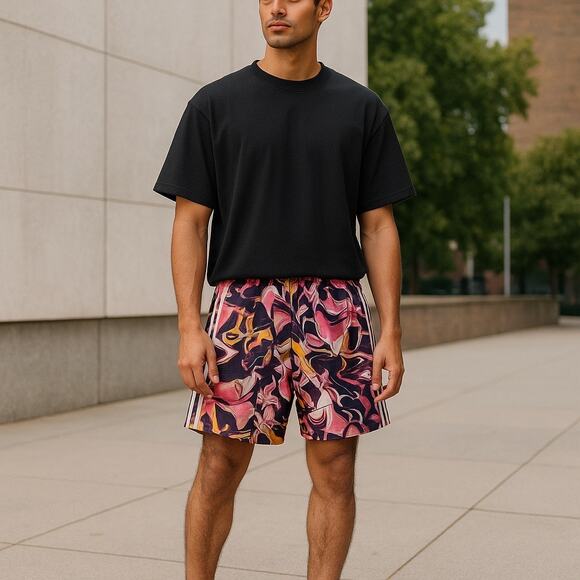 Adidas Tropical Print Pool Party 6" Swim Shorts Small - Picture 1 of 12